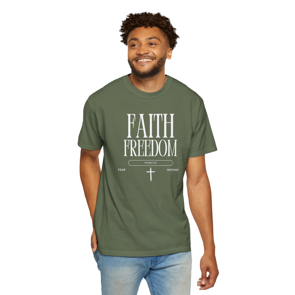 Faith Freedom T-Shirt — Christian Inspirational Tee (Faith Over Fear)