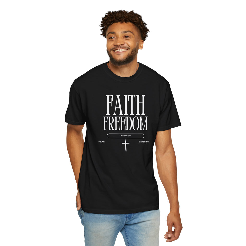 Faith Freedom T-Shirt — Christian Inspirational Tee (Faith Over Fear)