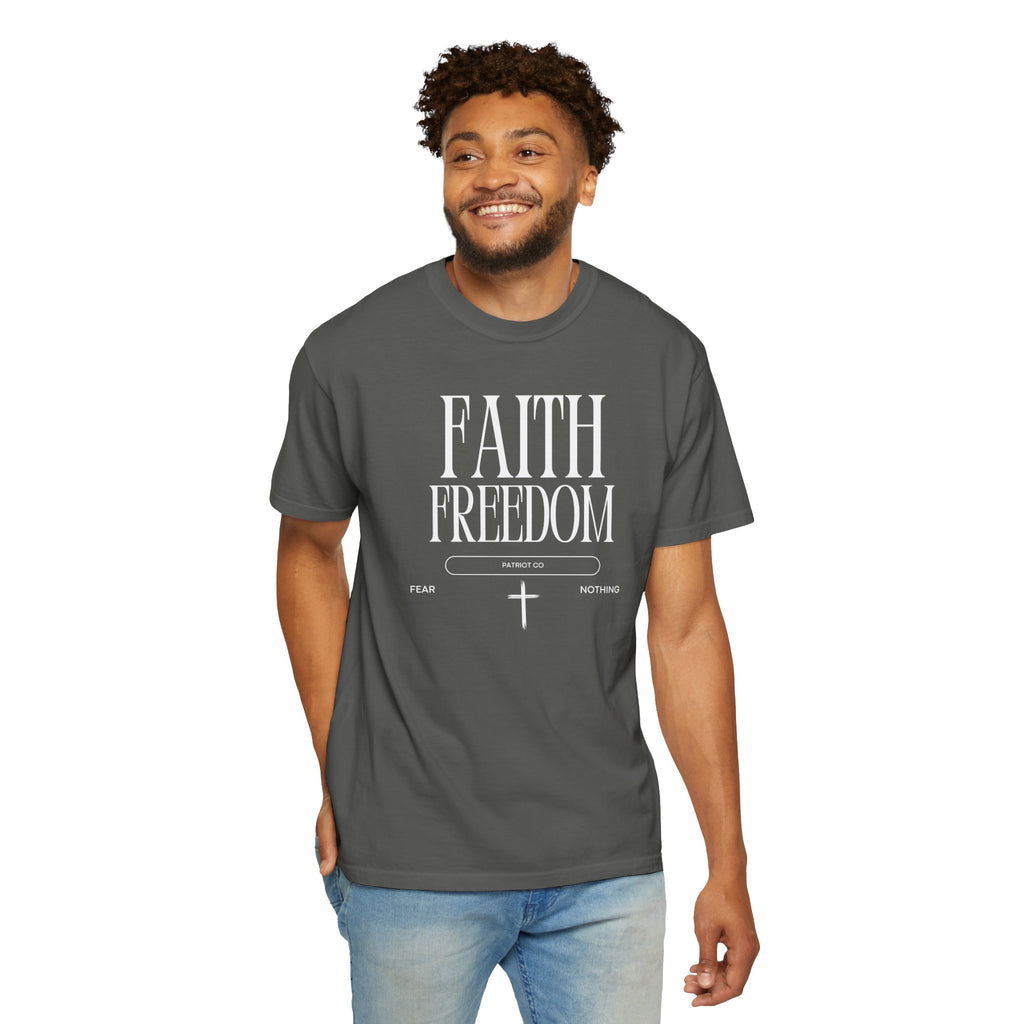 Faith Freedom T-Shirt — Christian Inspirational Tee (Faith Over Fear)
